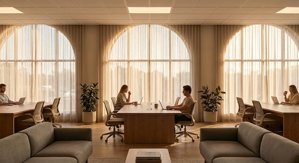 Discover how UGR<19 lighting improves office comfort & productivity. Learn about low glare solutions for a better workplace environment.